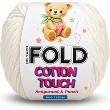 Cotton Touch Ekru Amigurumi Ipi 50 gr 150 mt Hırka Ipi Oyuncak Ipi Örgü Ipi
