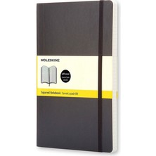 Moleskine Cep Boy Siyah Yumuşak Kapak Kareli Defter 192 Sayfa