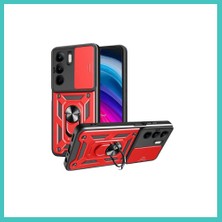 Ny Joy Realme C75 4g Uyumlu Kılıf Pars Lens Yüzüklü Silikon - Kırmızı Nyjoybz