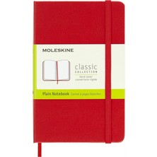 Moleskine Çizgisiz Kırmızı Defter Cep Boy Sert Kapak