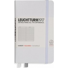 Leuchtturm 1917 Cep Boy A6 Not Defteri Kareli Beyaz Kapak