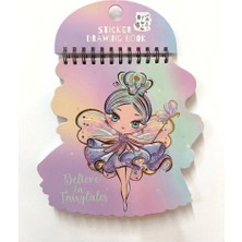 Latte Stickerlı Resim Defteri Küçük Boy Peri Temalı Gökkuşağı