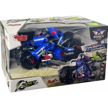 Vardem Kumandalı Full Fonksiyon 2.4g Şarjlı 1:10 Drift Motosiklet Mavi