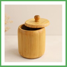 Astraltech Ahşap Bambu Kapaklı Şekerlik 9 cm Bezoss
