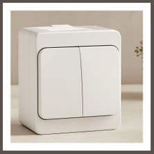 Ecotrend Sıvaüstü Komitatörlü Iki Anahtarlı Priz ECO123