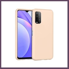 Bezos Redmi 9t Uyumlu Kılıf Nano Içi Kadife Silikon - Pudra Bhs