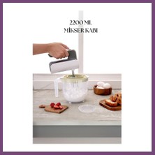 Bezos 2200 ml Mikser Kabı Beyaz & Ölçü Kabı & Saklama KABI-DNY0024 Gambera1