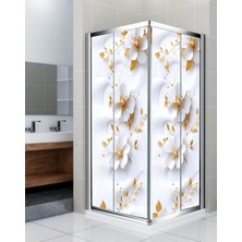 Renkli Hobby Duşakabin Kaplama Folyo Sticker - Banyo Duşakabin Kapağı Kaplama - Kendinden Yapışkanlı