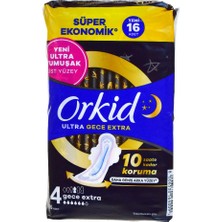 Orkid Ultra Extra Dörtlü Gece 16 Lı 1 Paket