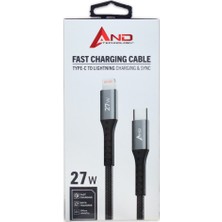 And A670 27W Type-C IPHONE Pd Kablo 10'lu Paket