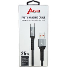 And A254 25W Type-C USB Kablo 10'lu Paket