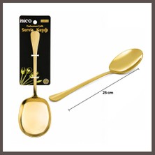 Ecotrend 25 cm Metal Servis Kaşığı Altın Renk ECO123
