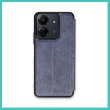Ny Joy Redmi 13C Uyumlu Kılıf Flip Cover - Lacivert Nyjoybz