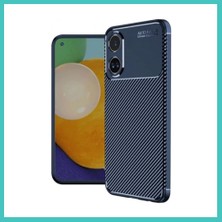 Ny Joy A60 Uyumlu Kılıf Auto Focus Karbon Kapak - Lacivert Nyjoybz