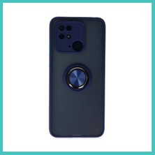 Ny Joy Redmi 10C Uyumlu Kılıf Montreal Yüzüklü Silikon Kapak - Lacivert Nyjoybz