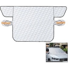 Alfa Brand Ayna Cepli Araç Ön Cam Buz ve Kar Koruyucu Branda 230X120 cm Emniyet Kanatlı Oto Örtüsü