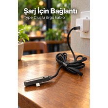 Royaleks Standlı Şarj Kablosu Çift Type C Bağlantılı