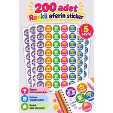 Metranya Öğretmen Motivasyon Sticker Seti, 200 Adet, Öğrenci Motivasyon Etiketi, Öğretmenler Için Okul Etiketi, Başarı Yıldız Aferin Sticker Konsept Seti, Ilkokul Ödev Ödül Çıkartmaları Karne Okul Öncesi