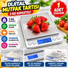 Akıllı Bayi Elektronik 3 kg Kapasiteli Dijital Hassas Kantar Mutfak Tartısı Terazi (Adet Fiyatıdır) Aby
