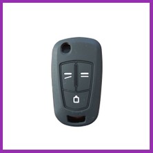 Salmore Opel Astra Insignia Corsa Katlanır Anahtar Uyumlu Silikon Oto Anahtar Kumanda Kabı Kılıf Siyah Bty