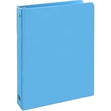 Happy Trend Halkalı Klasör 1 Adet A4 Pvc Öğrenci ve Ofis Tipi Evrak Sunum Klasörü Iç Cepli Otomatik Mekanizmalı Büro Okul Arşivle Açık Mavi