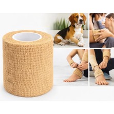 Happy Trend Kahverengi Elastik Bandaj – Çok Amaçlı Spor ve Veteriner Bandajı, Esnek Destek Sargısı, Bilek Diz Ayak ve Kas Koruyucu Bandaj, Köpek ve Kedi Için Koruyucu Sarma Bandı, Nefes Alabilir