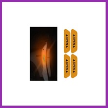 Salmore Araba Kapı Açık Uyarı Reflektörü Etiket Sticker 4'lü 9.5x2.5cm Sarı Bty