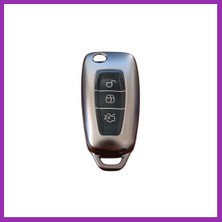 Salmore Ford Focus/cmax/fiesta/mondeo/transit Anahtar Uyumlu Silikon Oto Anahtar Kumanda Kabı Kılıf Füme Bty