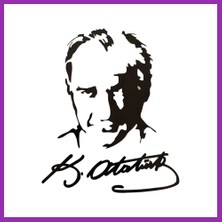 Salmore K.atatürk Silüetli Imzalı Oto Sticker Siyah 19X15CM Bty