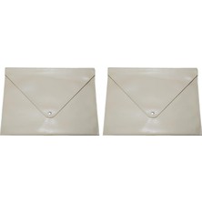 Happy Trend Pu Deri A4 Dosya Klasörü Belge Tutucu Su Geçirmez Portföy Zarf Dosya Klasör Kılıf Çıtçıtlı Dosya 25,5X33,5 cm -Su Yeşili