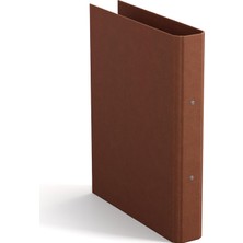 Happy Trend Ringo Halkalı Klasör, 2 HALKALI,%100 Geri Dönüştürülmüş Fiber Levha ve Keten Görünümlü Kağıttan Dar Klasör, Belgeler, Şeffaf Dosyalar Veya Ayırıcı Yapraklar Için Halkalı Klasör, Sienna