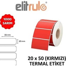 Happy Trend Etiketi 20X50 Termal Kırmızı - 1000 Adet