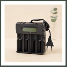 Bezos 4 Yuvalı Li-Ion Pil Şarj Cihazı 3000MA 4.2V (18650/26650/16340 Uyumlu) Nhr