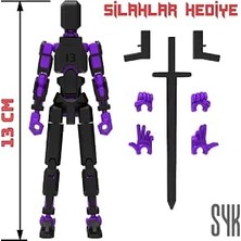 Happy Trend 13 Dummy Siyah Mor Tüm Eklemleri Hareketli Aksiyon Figürü Oyuncak