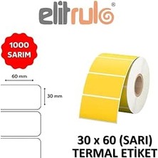 Happy Trend Etiketi 30X60 Termal Sarı - 1000 Adet