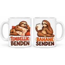 Bezos Tembellik Takımı 2'li Porselen Kupa Seti - Model 750 Dmc