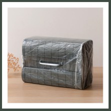 Bezos Bambu Kirli Çamaşır Sepeti 35X50 cm - Yuvarlak Kapaklı Gri Nhr