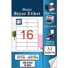 Happy Trend 1 mm 10 Sayfa 1 Paket 16 Lı Kendinden Yapışkanlı Fotokopi Lazer Inkjet Kağıdı Yazıcılar Için Uyumlu