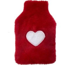 Happy Trend Su Torbası Peluş Kalpli,kırmızı Termofor 29X17CM 750ML