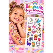 Happy Trend Rengarenk Sevimli Hayvanlar Geçici Dövme Kız Çocukları Için