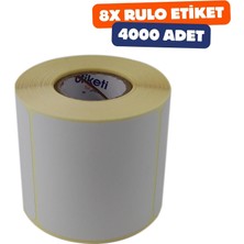 Happy Trend 80MM x 80MM Ruloda 500 Adet Toplam 4000 Adet 8 Rulo Direk Termal Transfer Etiketi