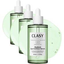 Happy Trend Radiant Göz Çevresi Serumu – Kafein Göz Serumu – Hyaluronik Asit ve C Vitamini ile Göz Altı Morlukları, Şişlik ve Ince Çizgilere Karşı Etkili – Tüm Cilt Tipleri Için, 50 ml (3 Paketi)