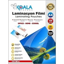 Happy Trend Papers Laminasyon Filmi A4 Ultra Parlak 125 Micron 25 Adet Dayanıklı Kaplama