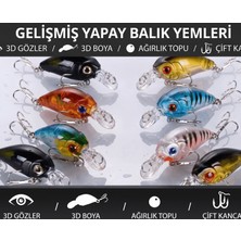 Zeroxo 8 Adet Minnow Yüzen Suni Balık Yemi Seti - Crankbait & Su Üstü Takımı