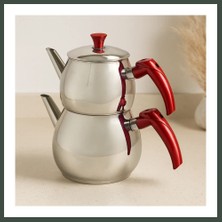 Bezos Büyük Aile Çelik Çaydanlık Seti (Üst 1.2l / Alt 2l) Nhr
