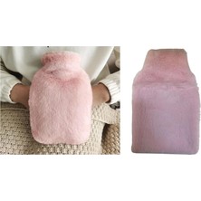 Happy Trend Su Torbası Yan Cepli Pembe Peluş Termofor 27X17X2CM 750ML