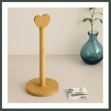 Bezos Bambu Kağıt Havluluk Yuvarlak Taban 12 cm Kalp Sap 28.5 cm Nhr