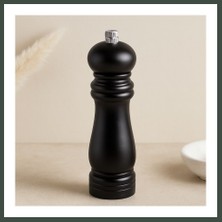 Bezos Küçük Siyah Ahşap Tuz ve Baharat Öğütücü (Çap 4.5 Cm, 15.5 Cm) Nhr