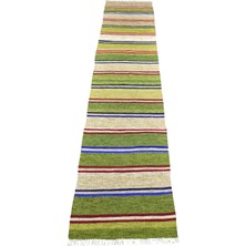Kilim Antik El Dokuma Balıkesir Pamuklu Bukleli Yolluk Kilim 1986 - Yeni - Çok Renkli