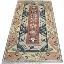 Kilim Antik El Dokuma Bozalan Muğla Oygulu Kirman Yün Halı 2084 - Yeni - Çok Renkli